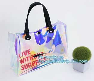 custom pvc handle bag,pvc gift bag, packaging packing handle bag with button close, vinyl clear pvc tote bags, Reusable