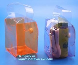 PVC Wine cooler bag chiller Gift bags Thick ice bag, Durable plastic pvc water resistant chiller cooler wine bottle ice