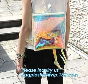 Fashion Women Neon Color Transparent Backpack, Transparent Clear Neon PVC Backpack, Neon PU Clear Backpack New Custom Tr