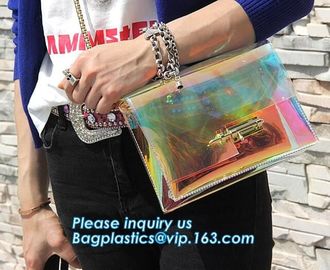 Beach Clear PVC Shoulder Bag DIY Transparent Clutch Tote Bag, candy jelly bag transparent clear pvc handbag shoulder cro