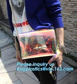 Fashion PVC Tote Bag Shoulder Handbag Transparent PVC Beach Bag, Fashion transparent pvc ladies shoulder bag crossbody s