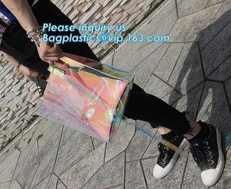 Female Casual Toiletry Shoulder Bags, summer waterproof clear pvc shopping bag bag custom transparent grocery shoulder b