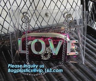 PVC material shoulder bags, women shoulder bag clear pvc crossbody bag, jelly shoulder tote bag, wallet, purse, bags, pa