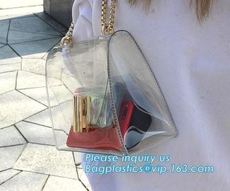 Sling Shoulder Clear PVC Crossbody Bag, PVC hand bag Asia Ladies Shoulder Bag, Shoulder Tote Pouch Clear PVC Beach Bag W