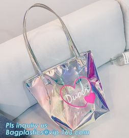Waterproof PVC Shoulder Tote Beach Bag with Chain, Pvc Manufacture Small Custom Travel Mens Shoulder Bag, Sling Shoulder