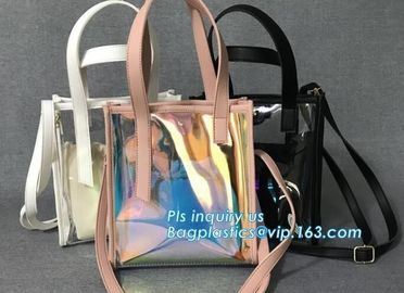 Classical Colorful PVC Wallet Bag Pouch Bag shoulder bag, PVC Crossbody Bag For School Travel Girls, Tote Bag Clear Shou