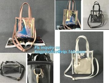 Classical Colorful PVC Wallet Bag Pouch Bag shoulder bag, PVC Crossbody Bag For School Travel Girls, Tote Bag Clear Shou