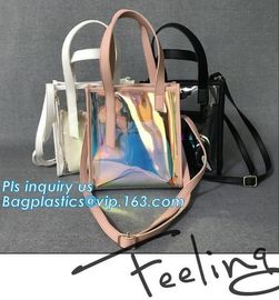 Classical Colorful PVC Wallet Bag Pouch Bag shoulder bag, PVC Crossbody Bag For School Travel Girls, Tote Bag Clear Shou