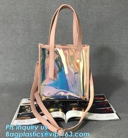 Classical Colorful PVC Wallet Bag Pouch Bag shoulder bag, PVC Crossbody Bag For School Travel Girls, Tote Bag Clear Shou