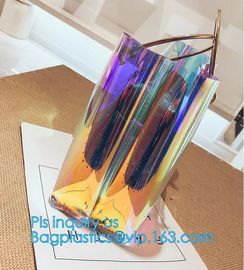 New Design Elegant Transparent Handbags Shoulder Tote PVC Beach Bags for women, PVC Tote Bag Shoulder Handbag Transparen