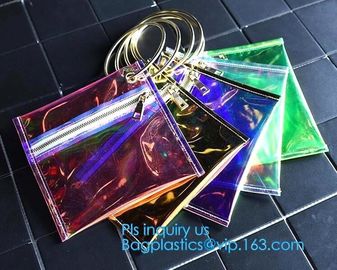 Personalized Womens Rainbow Color Shoulder Hand Bag PVC Clear Beach Bag, Handbag manufacturer China fashion ladies clear