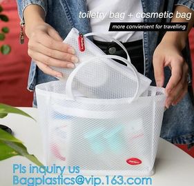 Women Mesh Shoulder Bag Handbag Travel Tote Beach Toiletry Storage Bag Case, Travel Beach Storage Handbag Mesh Tote Hand