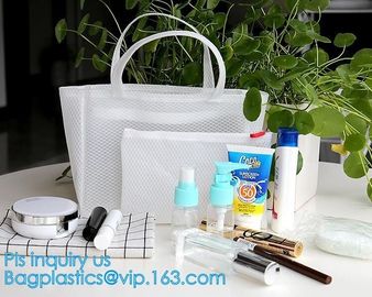 Women Mesh Shoulder Bag Handbag Travel Tote Beach Toiletry Storage Bag Case, Travel Beach Storage Handbag Mesh Tote Hand