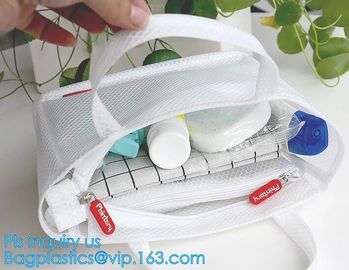 polyester outdoor tote beach mesh bag for women/fashion nylon mesh shopping handbag, Nylon Mesh Beach Bag, carry, wallet