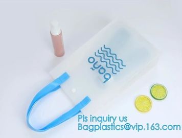 Beach Lash Package Tote Shoulder Bag with Interior Pocket, Customized Large Clear PVC Tote Bag Beach Bag, Water Resistan
