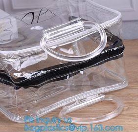 vinyl print beach shoulder tote bag fashion fancy handbag a storage bag inside, Summer Beach Clear PVC Shoulder Bag Tran