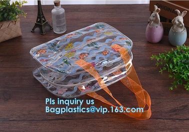 pvc shoulder bag large capacity tote bag for women, laser shoulder bag pvc leather tote bag, Studded Clear Tote/PVC shou