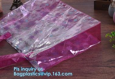 pvc inflatable shoulder beach bag, PVC Transparent Drawstring Shoulder Handbag, Beach Tote Shoulder Bag With Inner Pouch