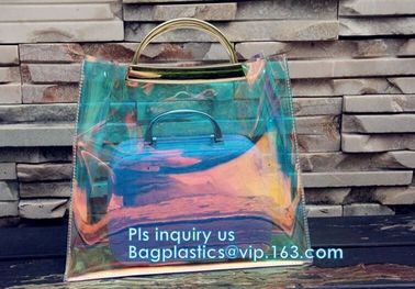 customized clear pvc tote bag handbag, Trendy Lady Handbags with Zipper Handle Shoulder Tote Bag, Envelope Clutch Bag Ha