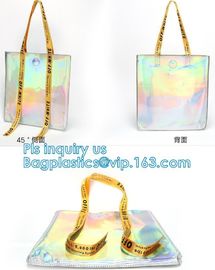 Handbag Shoulder Tote Makeup Bag, Summer Beach Clear PVC Shoulder Bag DIY Transparent Tote Bag, PVC Swim Shoulder Bag Pa
