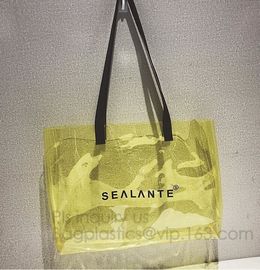 Personalized PVC Women Clear Shoulder Bag, PVC tote bags double shoulder hand bags, Transparent Satchel Shoulder Bag