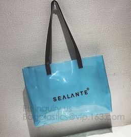 Plastic Waterproof Beach Bag, satchel handbag with a purse for women, Pockets And Zipper See Through PVC Tote Bag, carry