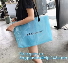 Promotional PVC Clear Beach Towel Bags, PVC reusable beach bag, Sand Bags Cosmetic Bag Handbag, Handle bag/pvc handle ba