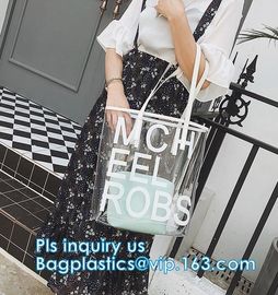 PVC bags clear lady cosmetic bag, transparent waterproof pvc cheap beach bags, Women's Casual Canvas Tote Bags Shoulder