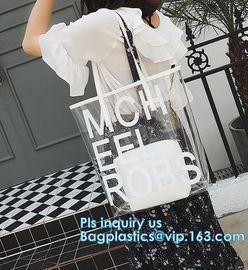 plastic makeup pouch PVC portable cosmetic bag, pvc tube handle bags,pvc clear plastic handle bags,pvc pipe handle bag