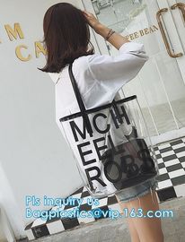 travel cosmetic bag pvc pu leather toiletry bag makeup bag for woman, Fashion Women Clear PVC Beach Crossbody Bags, hand
