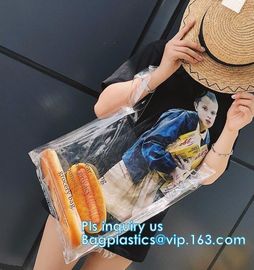 Beach Tote Bag Transparent PVC Tote Bag For Beach Shopping, Hologram lady handle bag, Handbag Shoulder Bag Purse Shoppin