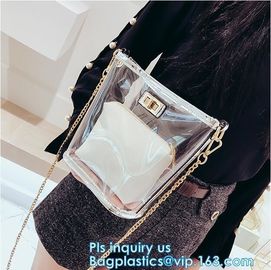 waterproof promotional clear tote pvc handle shopping bag, PVC mat waterproof reusable tote shopping bags, summer soft p