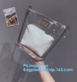 customized eco-friendly PVC shopping bag for promotion, Tote PVC Bag printed Shopping Bag, zipper closure clear pvc shop
