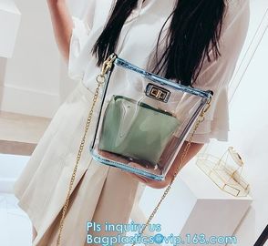 customized eco-friendly PVC shopping bag for promotion, Tote PVC Bag printed Shopping Bag, zipper closure clear pvc shop