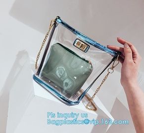 customized eco-friendly PVC shopping bag for promotion, Tote PVC Bag printed Shopping Bag, zipper closure clear pvc shop