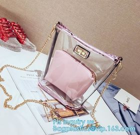 Logo Printed Customized PVC Tote Shopping Bags, Fashionable Plastic Clear PVC Beach Bag Beach Tote Shopping Bag, carrier