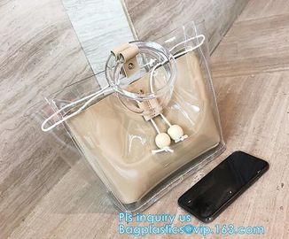 pvc Tote Bag Customize Logo pvc Shopping Bag, PVC Handbag Clear Tote Beach Bag Transparent Purse Handbag,pvc shopping ba