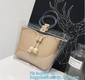 pvc Tote Bag Customize Logo pvc Shopping Bag, PVC Handbag Clear Tote Beach Bag Transparent Purse Handbag,pvc shopping ba