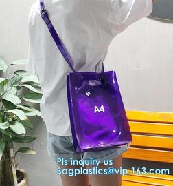 waterproof stadium Bags handbags, Clear gift packing PVC handbag, Envelope Clutch PVC Vinyl Plastic Purse Bag, tote hand