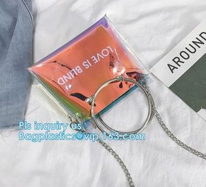 Fashion Women handbag Transparent PVC Clear Beach single shoulder bag,woman handbag, PVC handbag ladies women tote bag