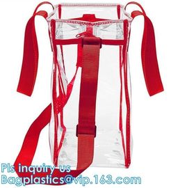 Clear PVC shopping reusable tote bags with carry handle, pvc Tote Bag Customize Logo pvc Shopping Bag, Custom Promotiona