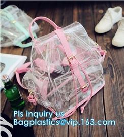 backpack wholesale with padded straps, Promotional Transparent PVC School Backpack with Customized Logo Clear Children B