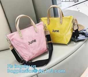 pvc shoulder bag transparent holographic handbag, handbag and shoulder ladies sling bag, jelly fashion pvc lady handbag
