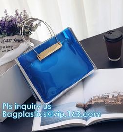 promotional pvc handbag for christmas, Shoulder Handbag with Interior Pocket, tote shoulder PVC sling clear vinyl beach