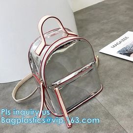 vinyl backpack, Travel Bag Clear Unisex Transparent School Backpack, PVC Tarpaulin Dry Backpack, Customized Clear Childr