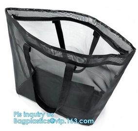 Mesh Foldable Organizer Cosmetic Makeup Toiletry Bag,Promotional PVC Mesh Cosmetic Bag, Red lip mesh cosmetic bag, pack