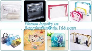 Waterproof PVC Bicycle Seat Bag/Multifunction Bike Tube Bag/Cycling Frame Saddle Bag, PVC makeup Bag Pouches Tote Clear