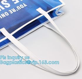 PVC Tote Shopper Square Handbag Ladies Shoulder Beach Bag, pvc waterproof shoulder beach bag with two bags, handle shoul