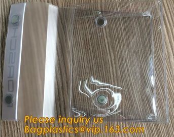 Plastic Bag OEM Custom PVC Loop Handle Image Printed Plastic Shopping Bag,Promotional Clear Waterproof Plastic Cosmetic