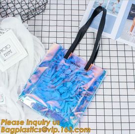 pvc bag with handle folding tote bag pvc swimsuit bag,Clear Vinyl Bags With Handles Clear Makeup Set PVC Zipper Bag